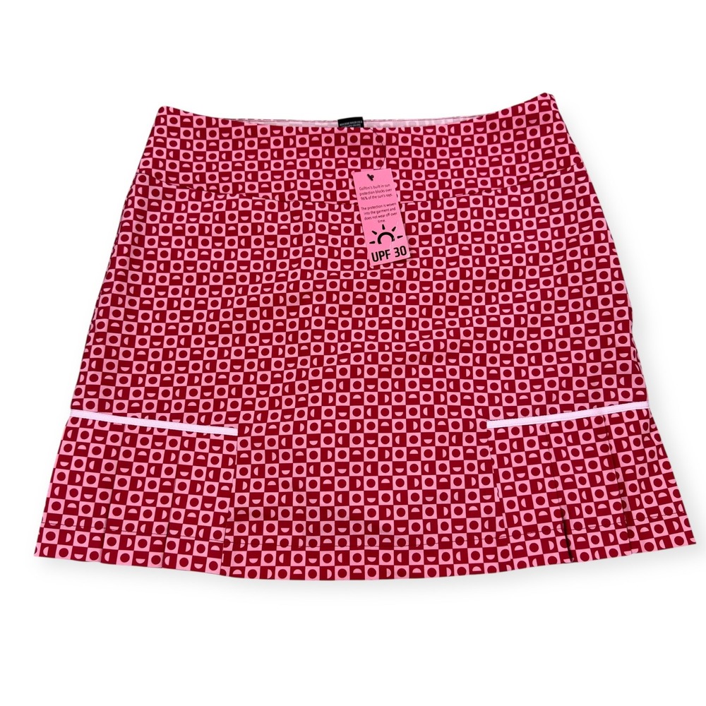 NEW Golftini Skort Women's Size 6 Pink Possibilities Geometric UPF 30 Golf Skirt
